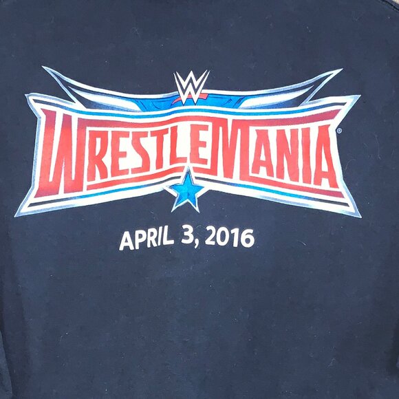 2016 WRESTLEMANIA CREW black t-shirt tee WWE Wrestling event CHOOSE XL or M - Picture 1 of 6